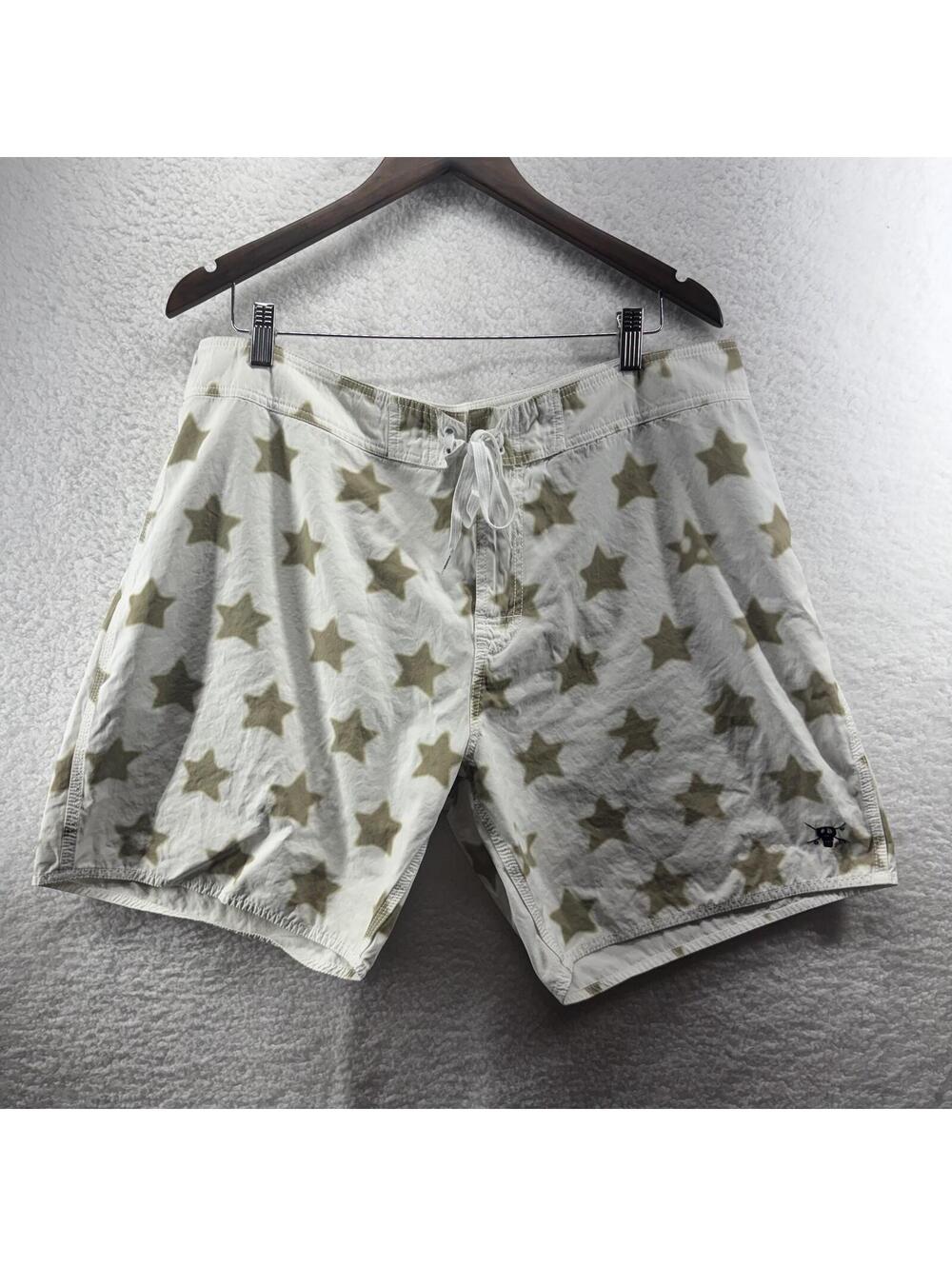 Stussy Board Shorts Mens 38 XL Boxer Lined Stars AOP Surf Skate Beach